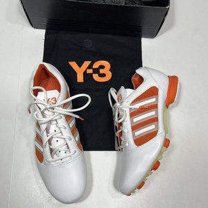 Vintage New Adidas Y-3 Yohji Yamamoto Track & Field Sneakers Size 5 White Orange